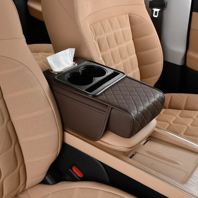 4-in-1 Multifunctional Car Center Console Insert / Armrest Riser Cushion and Storage Solution
