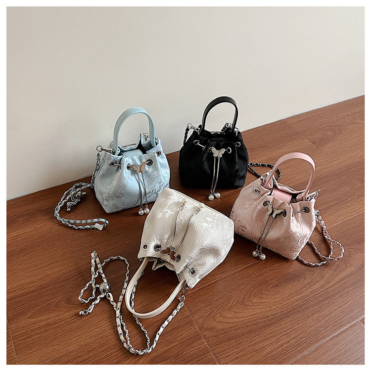 Niche-Design Water Bucket Bag / Chain Backpack for Women 2026
