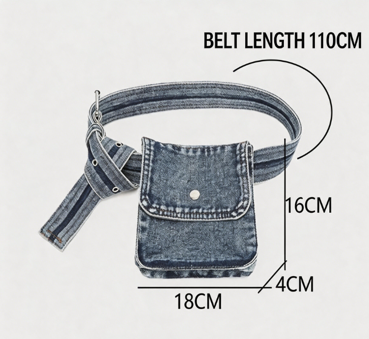 2026 New Arrival: Fashion Denim Chest Bag / Vintage Waist Bag
