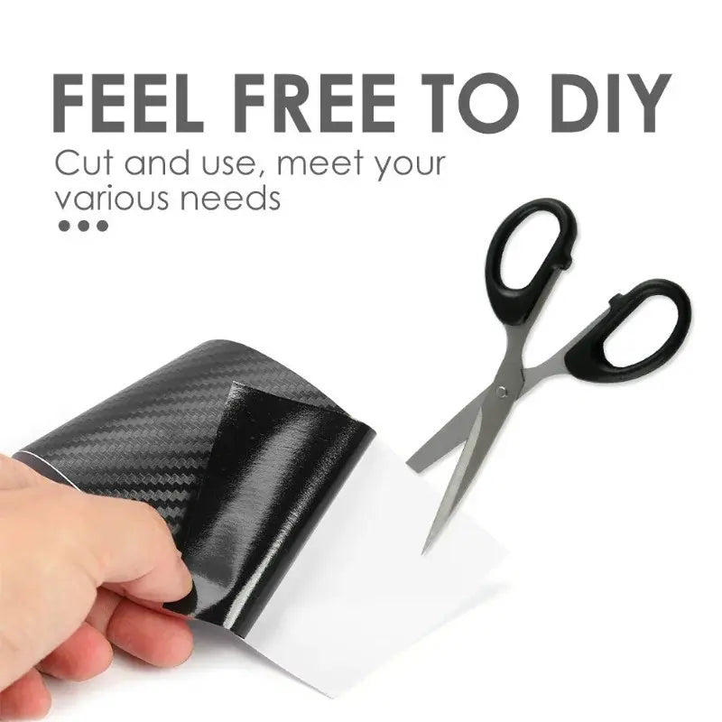 Car door protective film – scratch-resistant and impact-resistant 3D carbon film with self-adhesive backing
