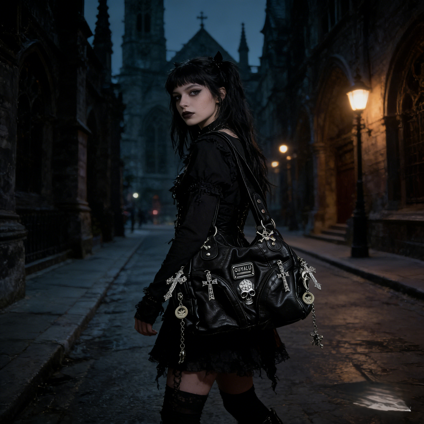 The Rebel Rider | Handcrafted Vintage Leather Goth Bag for Everyday Edge