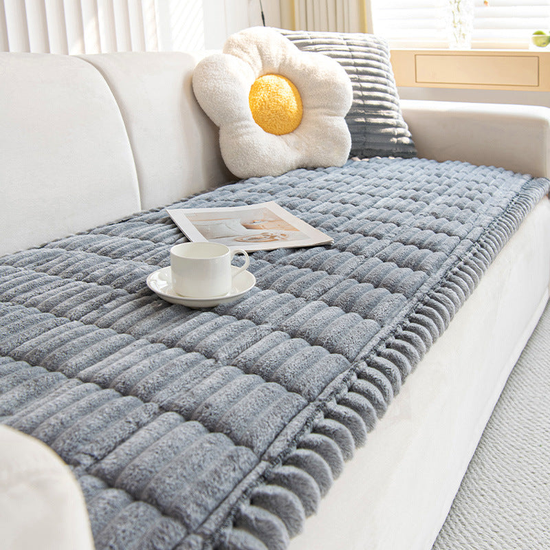 Plush Quilted Non-Slip Sofa Protector Cover for Pets