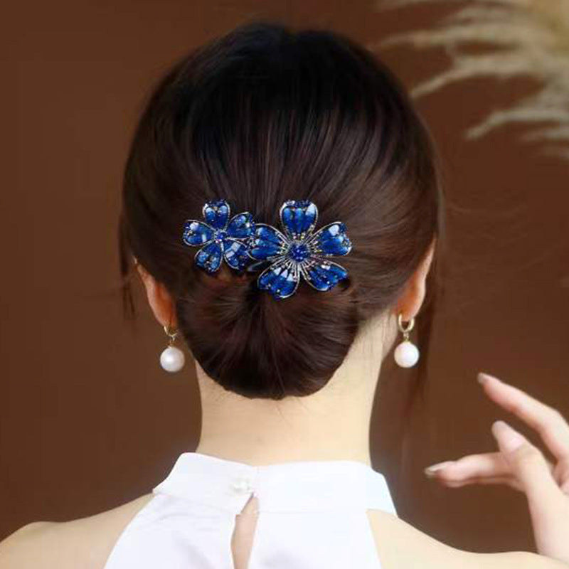 Platinum Plated Zirconia Butterfly Clip / Stylish Hair Clip