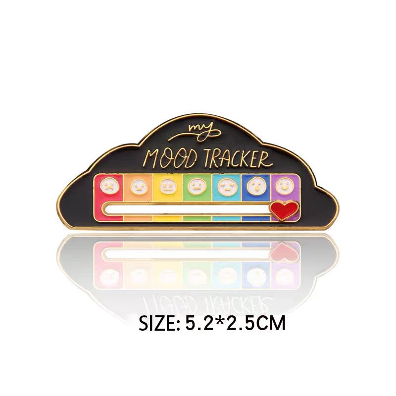 Sliding Mood Pin / Personalized Social Power Badge
