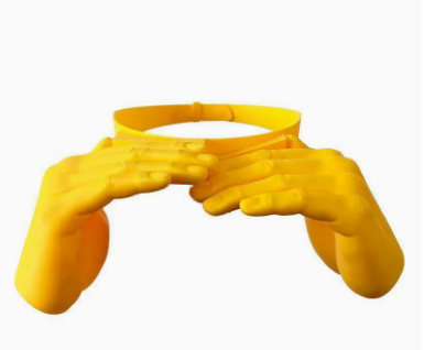 High Five the Sun | Hand-Shaped Funny Visor – Yellow Novelty Headband for Outdoor Sports, Party, Cosplay