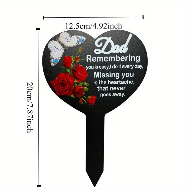 The Forever Garden Stake | Acrylic Remembrance Plaque – For Mom, Dad, or Dear Pet
