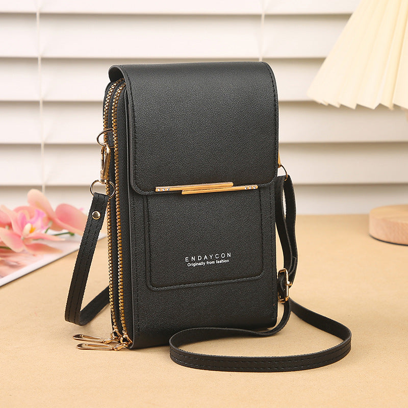 👜📱 Simple and elegant touchscreen phone bag for women, designed to be worn over the shoulder.