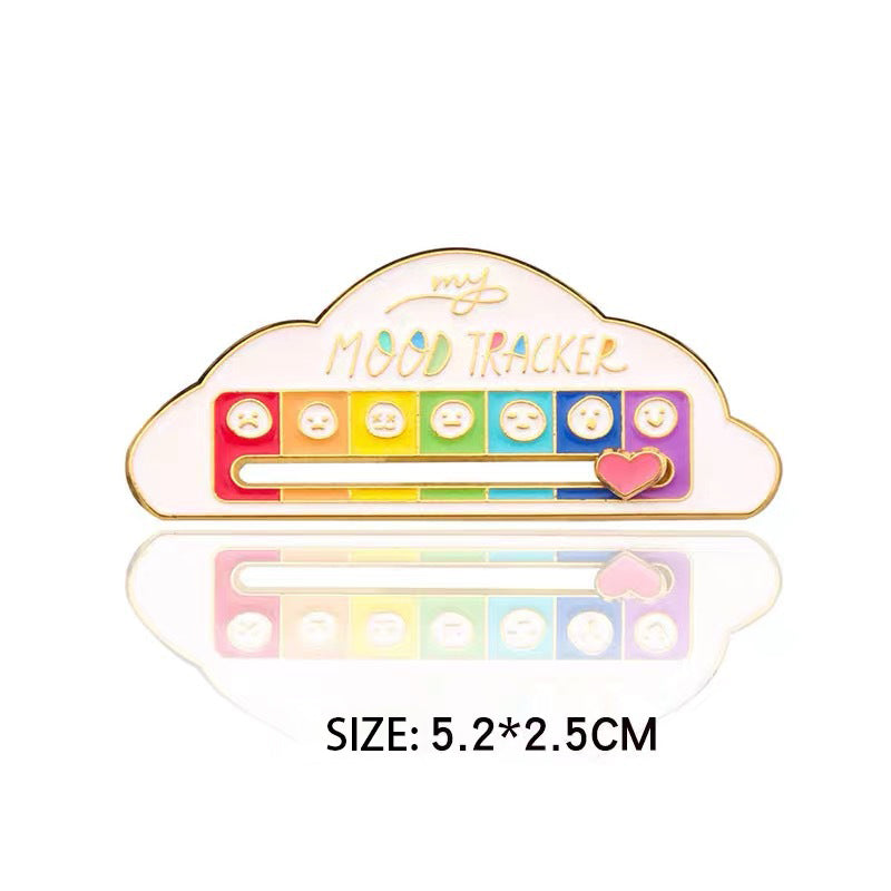 Sliding Mood Pin / Personalized Social Power Badge