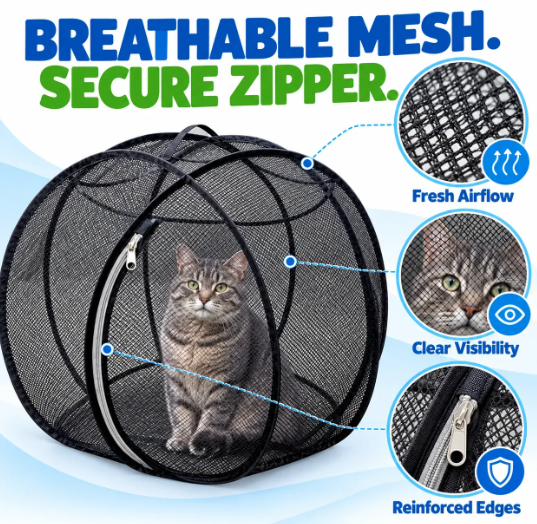 Rolling Cat Tent – Portable Panoramic Outdoor Enclosure & Rolling Cat Sphere