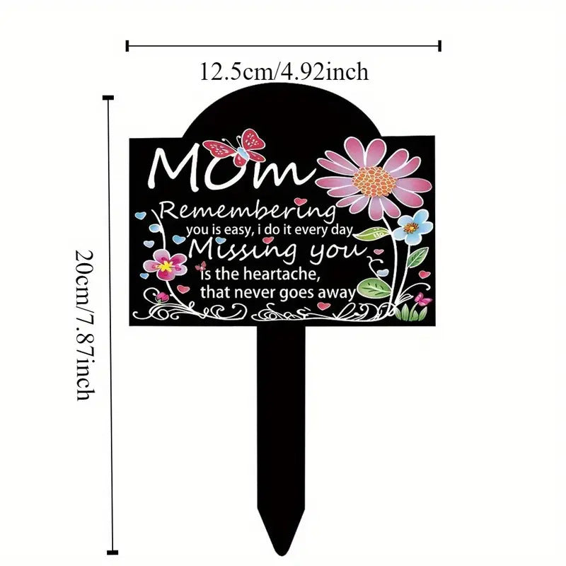 The Forever Garden Stake | Acrylic Remembrance Plaque – For Mom, Dad, or Dear Pet