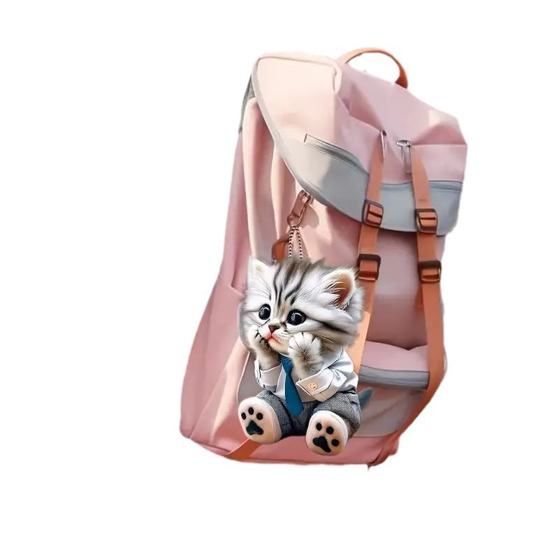 The Couple Cat Pendant | 2D Acrylic Car Charm – Cute Gift for Your Favorite Human