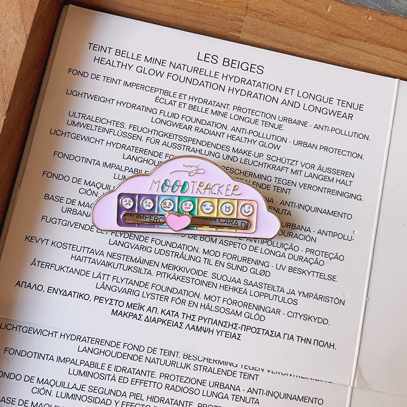 Sliding Mood Pin / Personalized Social Power Badge