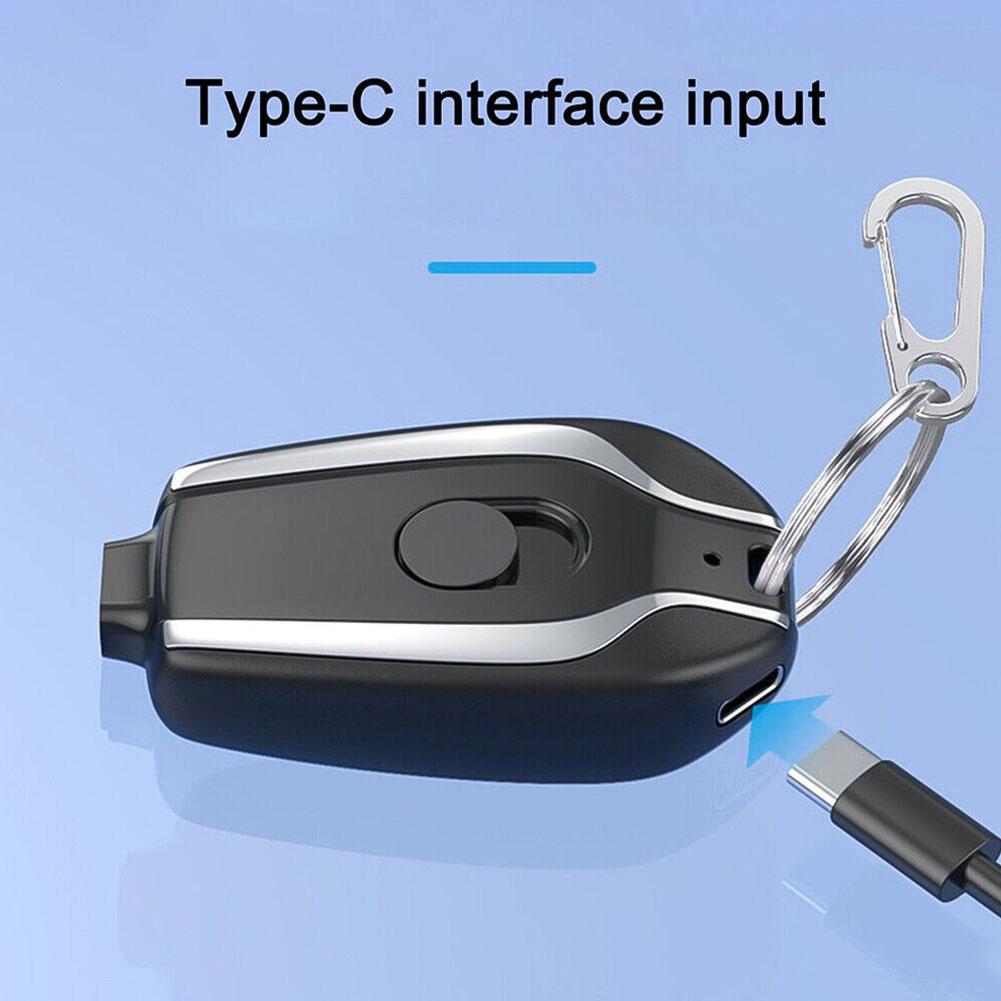 Multi-Functional Mini Keychain Power Bank | Portable Emergency Charger with Built-in Retractable Plug