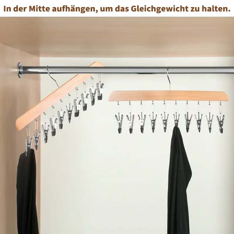 Kleiderschrank-Organizer mit 10 Clips – Platzsparender Hänge-Kleiderschrank-Organizer