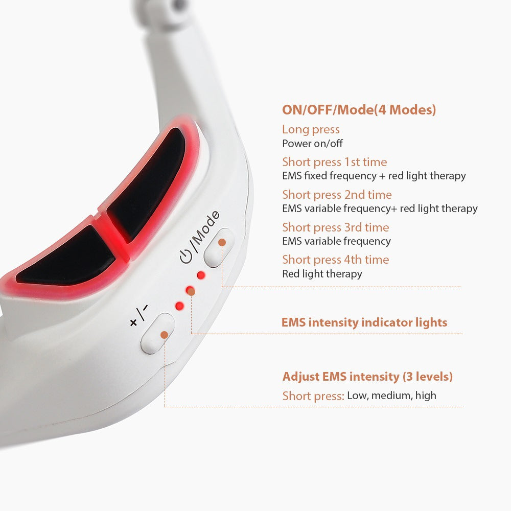 Microcurrent Eye Massager / EMS Red Light Eye Massager for Reducing Dark Circles and Enhancing Eye Aesthetics.