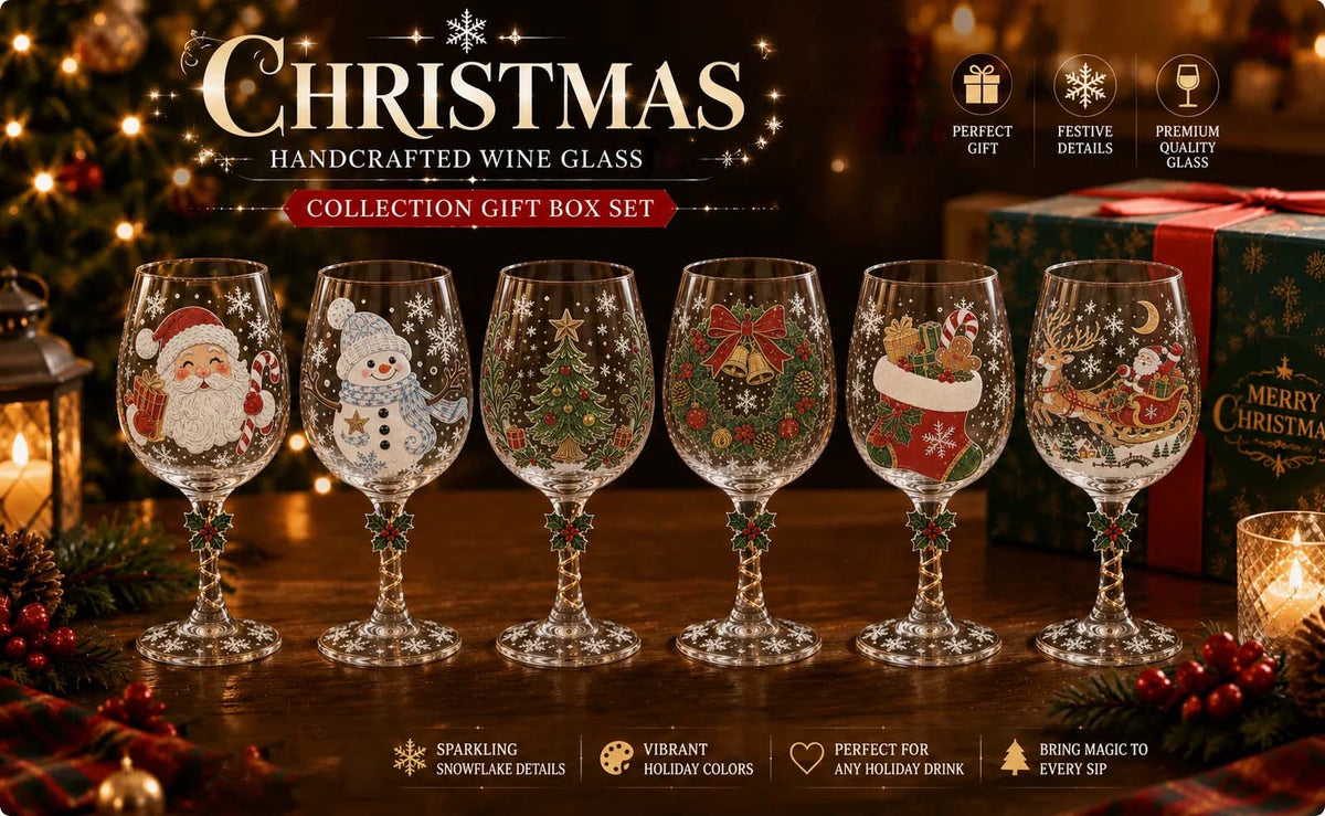 🔥🎁Christmas Wine Glass Collection Gift Box Set✨