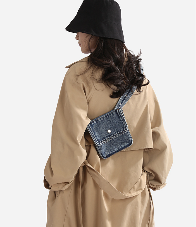 2026 New Arrival: Fashion Denim Chest Bag / Vintage Waist Bag