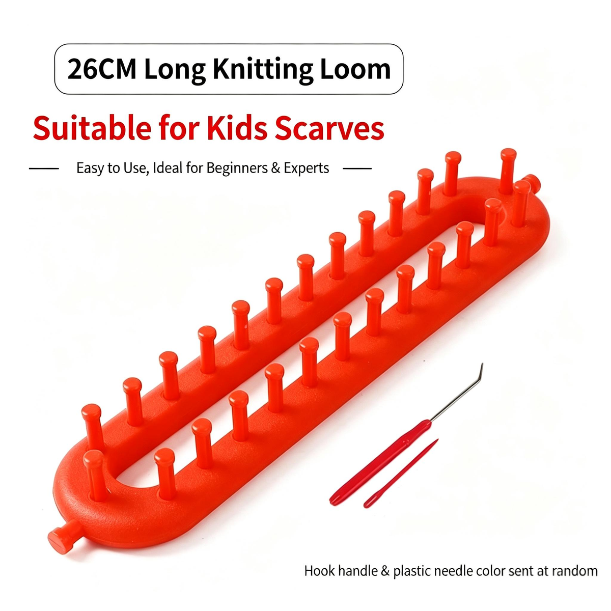 🧶 Beginner Long Knitting Loom Hook Set – Easy DIY Tool Kit for Scarves, Blankets & More