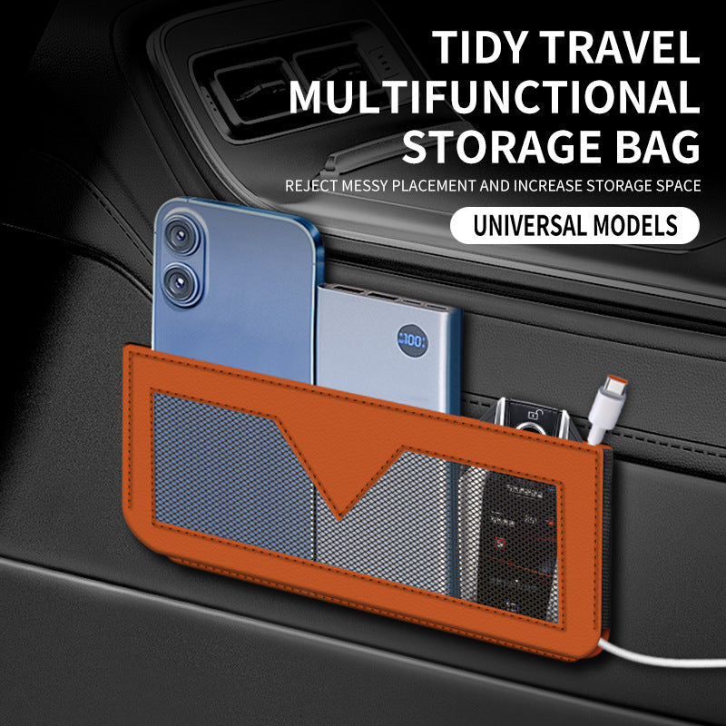 Multifunctional Car Storage Net Bag / Adhesive Phone Bag