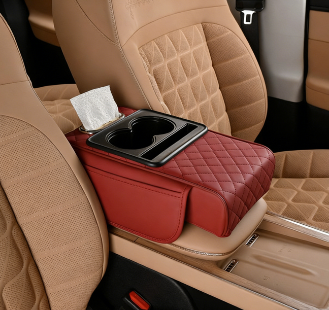 4-in-1 Multifunctional Car Center Console Insert / Armrest Riser Cushion and Storage Solution
