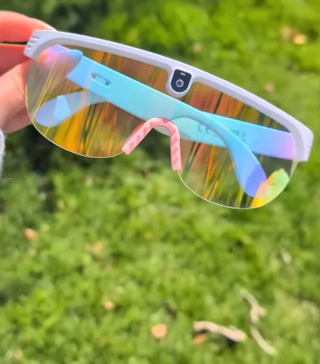 AI Smart Glasses | 8MP Camera 1200P Video Recording – Bluetooth Calling & Music for Outdoor Cycling Sports