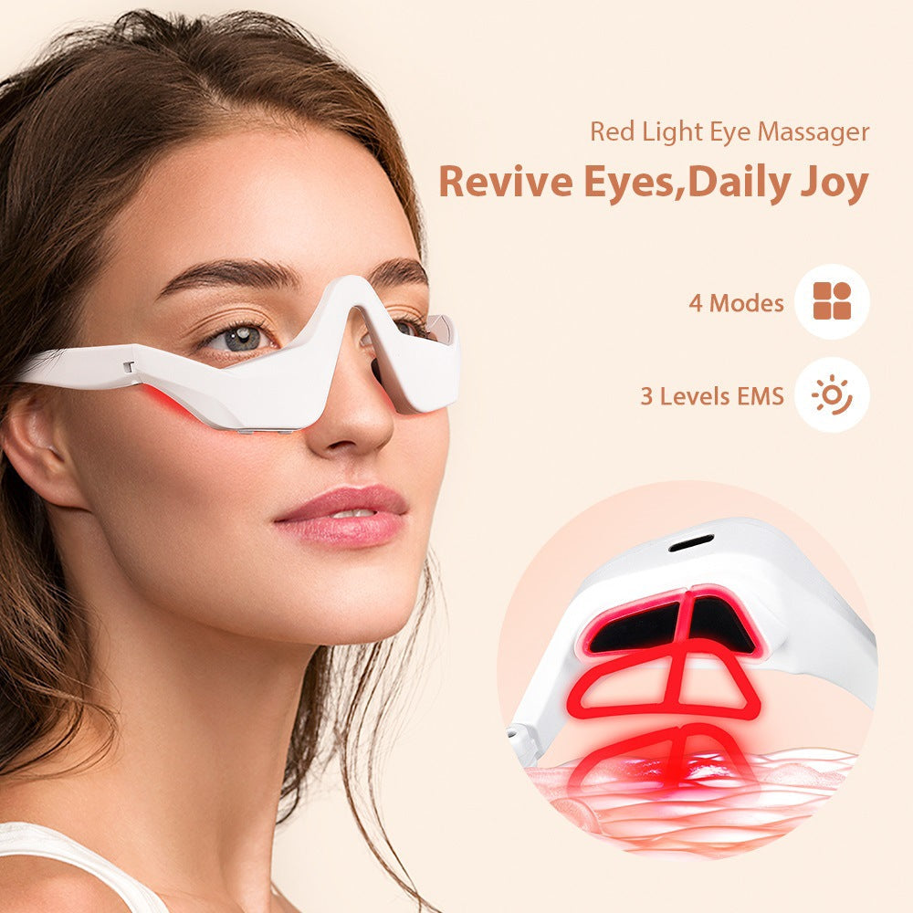 Microcurrent Eye Massager / EMS Red Light Eye Massager for Reducing Dark Circles and Enhancing Eye Aesthetics.