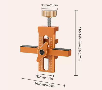Adjustable aluminum alloy positioner for cabinet doors from 7 to 40 mm