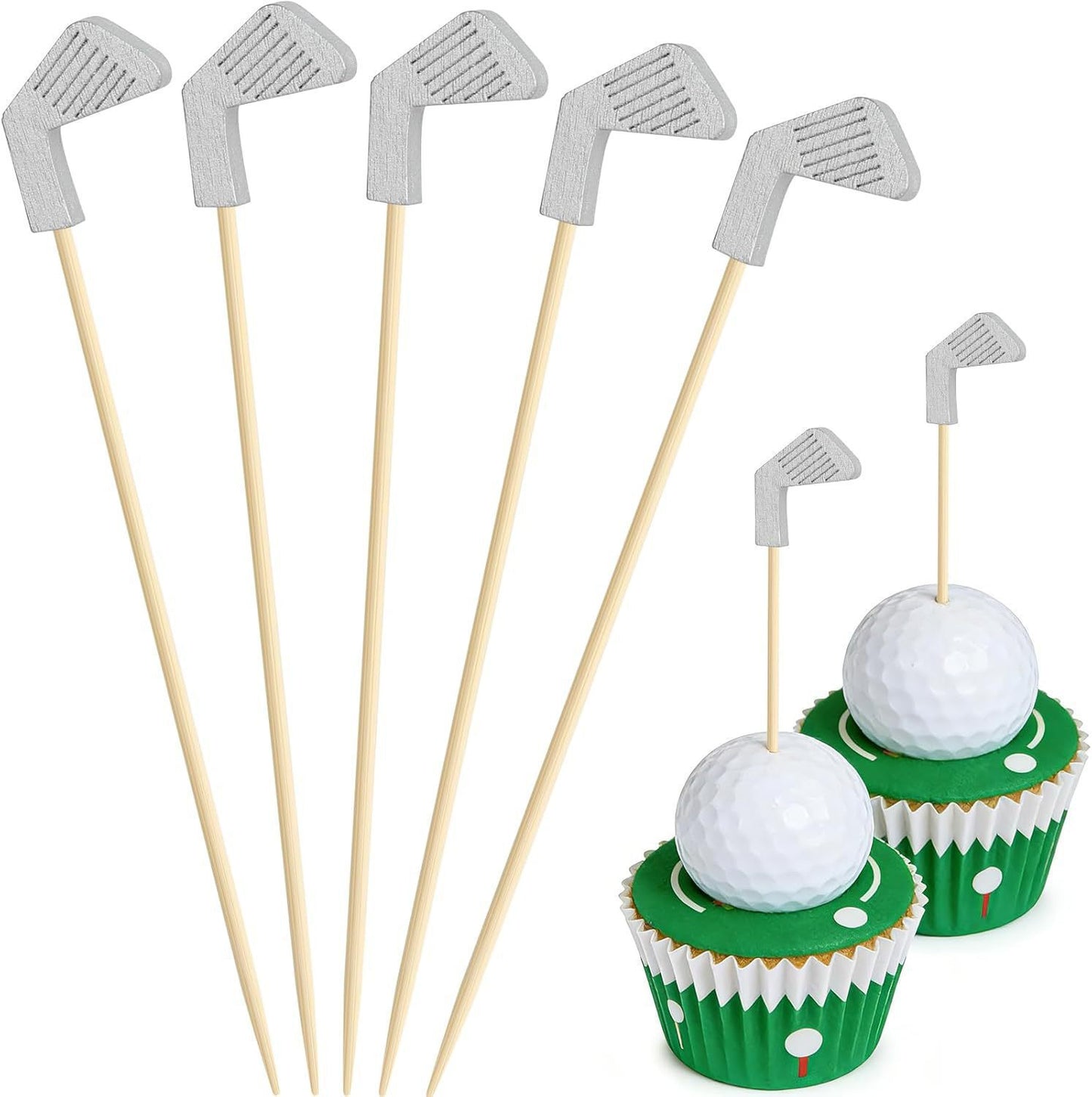 The Golfer's Cocktail Pick | Reusable Stainless Steel Drink & Appetizer Skewers