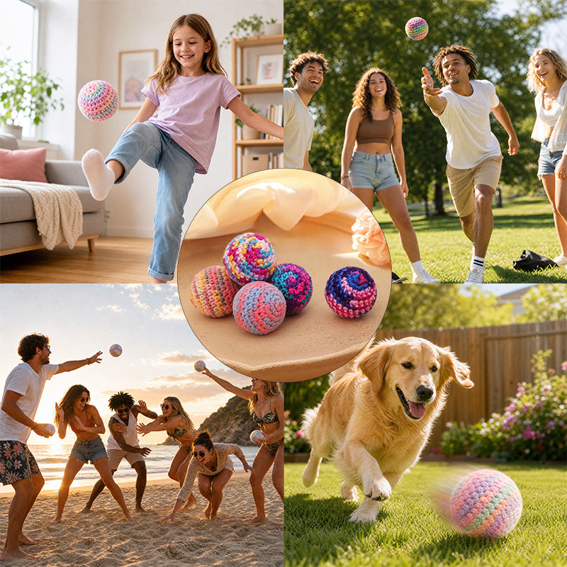 ⚽ Soft Knit Footbag Juggling Ball for Hand Eye Coordination Development