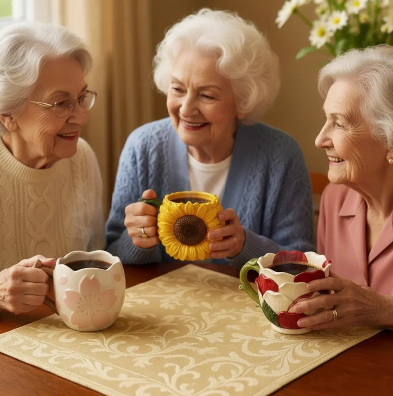 The Blooming Mug | 3D Floral Ceramic Cup – Drink. Decorate. Delight.