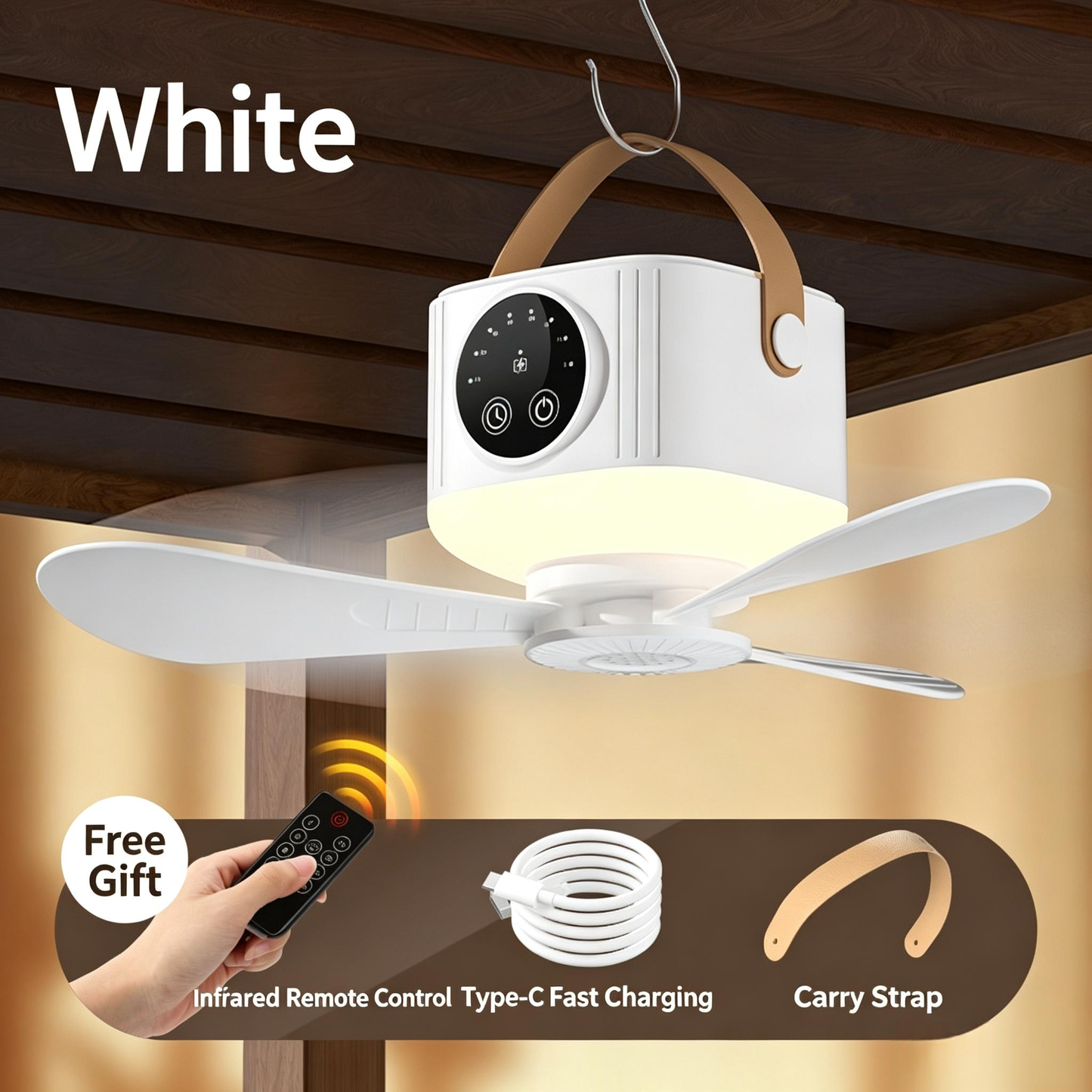 ⏰ Limited-time offer: 50% OFF a rechargeable ceiling fan with LED lights! 🌬️✨