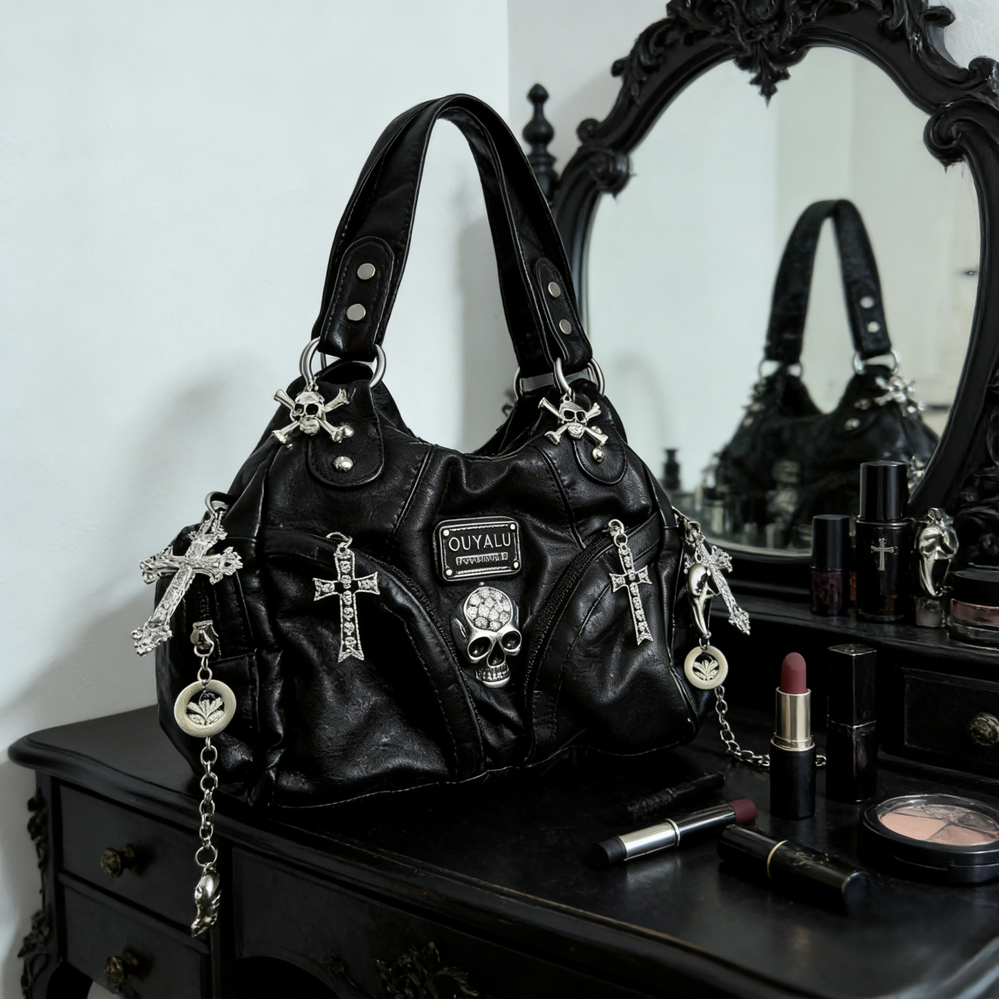 The Rebel Rider | Handcrafted Vintage Leather Goth Bag for Everyday Edge