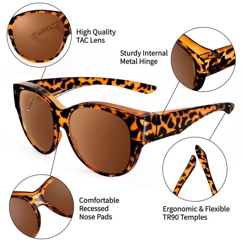 🕶 New XL cat-eye sunglasses with polarized lenses.mi i ochroną UV40