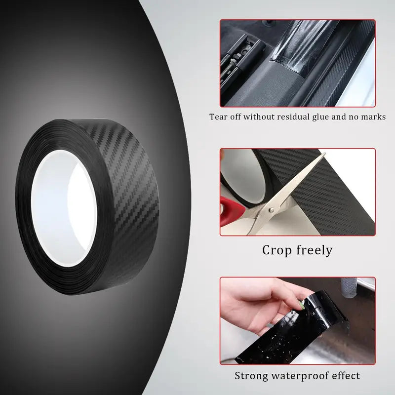 Car door protective film – scratch-resistant and impact-resistant 3D carbon film with self-adhesive backing