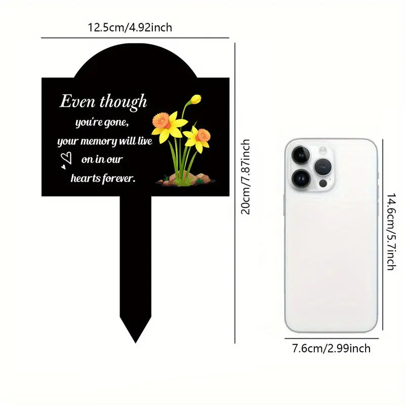 The Forever Garden Stake | Acrylic Remembrance Plaque – For Mom, Dad, or Dear Pet