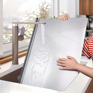 Thick 304 Stainless Steel Cutting Board / Double-Sided Antibacterial Kitchen Cutting Board