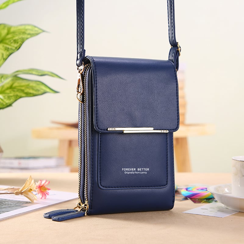 👜📱 Simple and elegant touchscreen phone bag for women, designed to be worn over the shoulder.