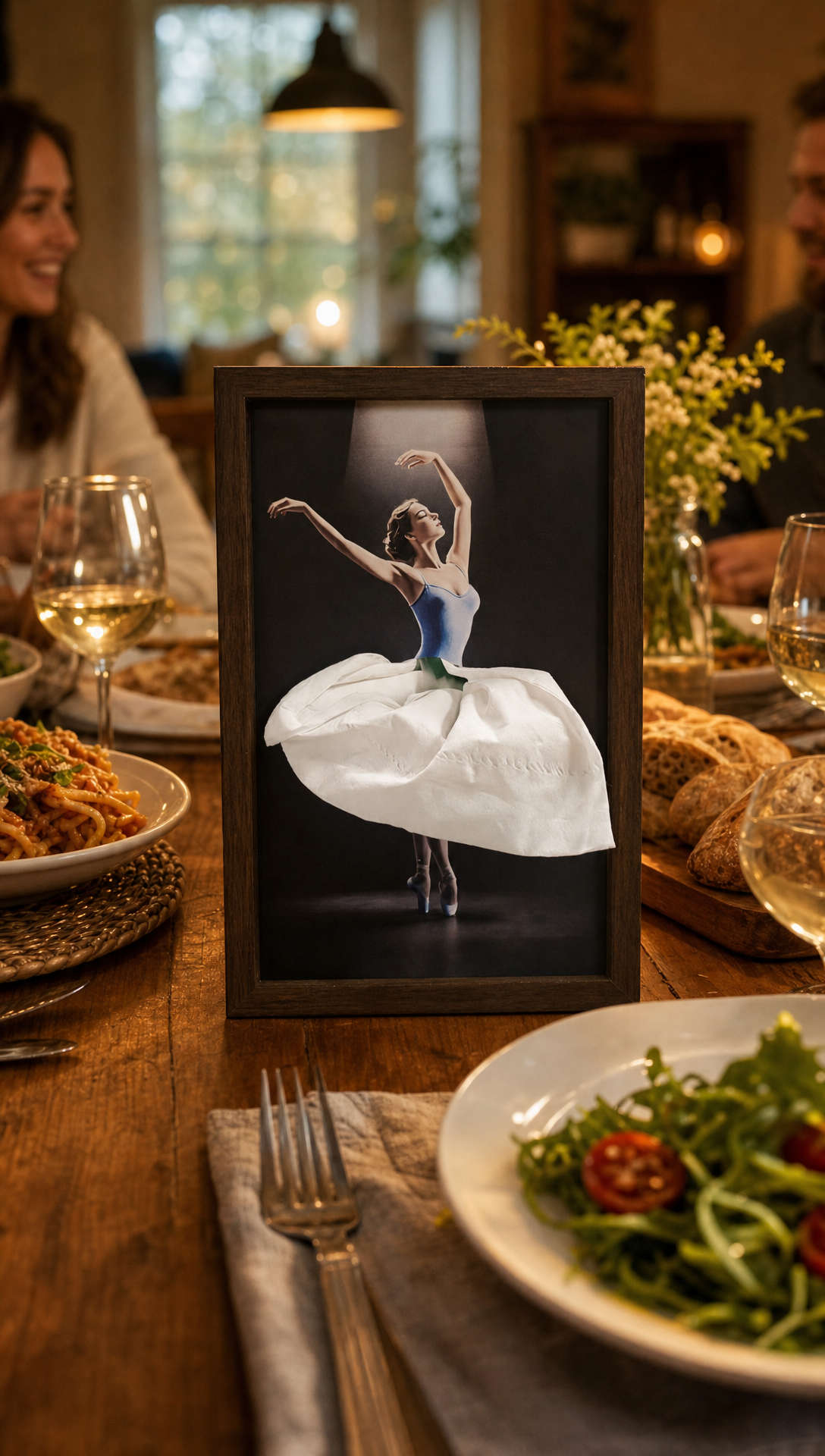 50% OFF - Solid Walnut Wooden Ballet Girl Paper Tray / Natural Wooden Napkin Holder
