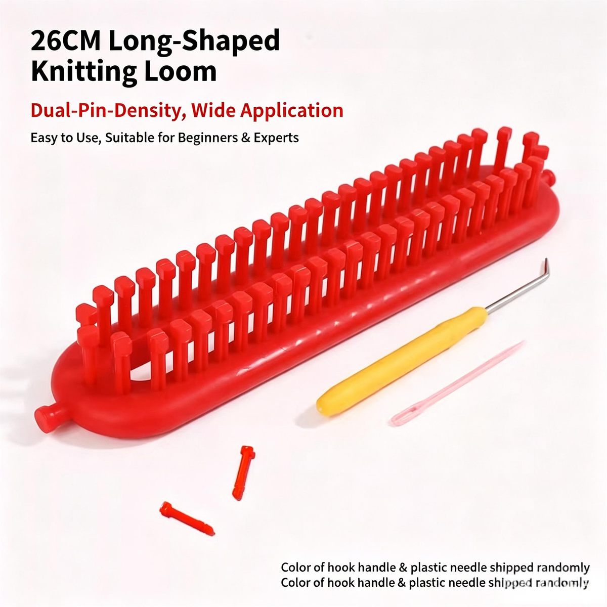 🧶 Beginner Long Knitting Loom Hook Set – Easy DIY Tool Kit for Scarves, Blankets & More