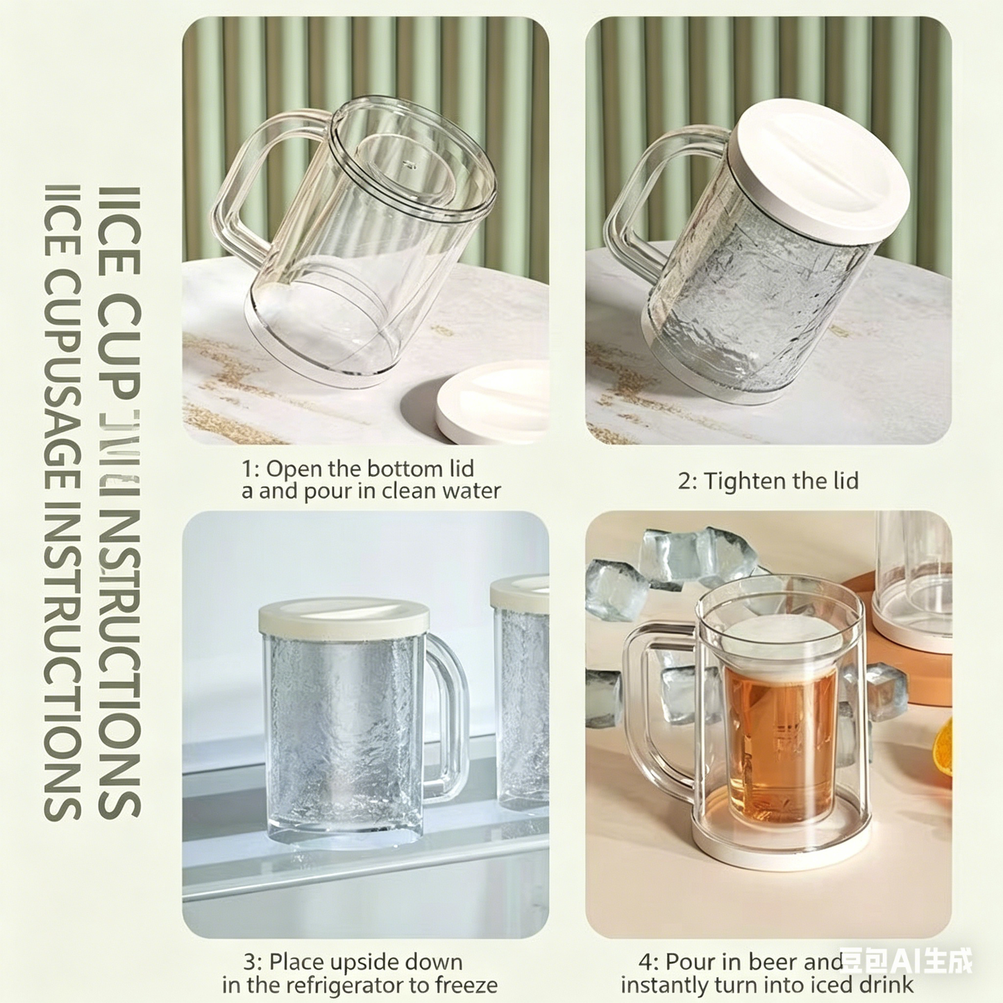 The Frost Core Mug | Double Layer Freezer Cup – Instant Chill for Beer, Soda & Iced Coffee
