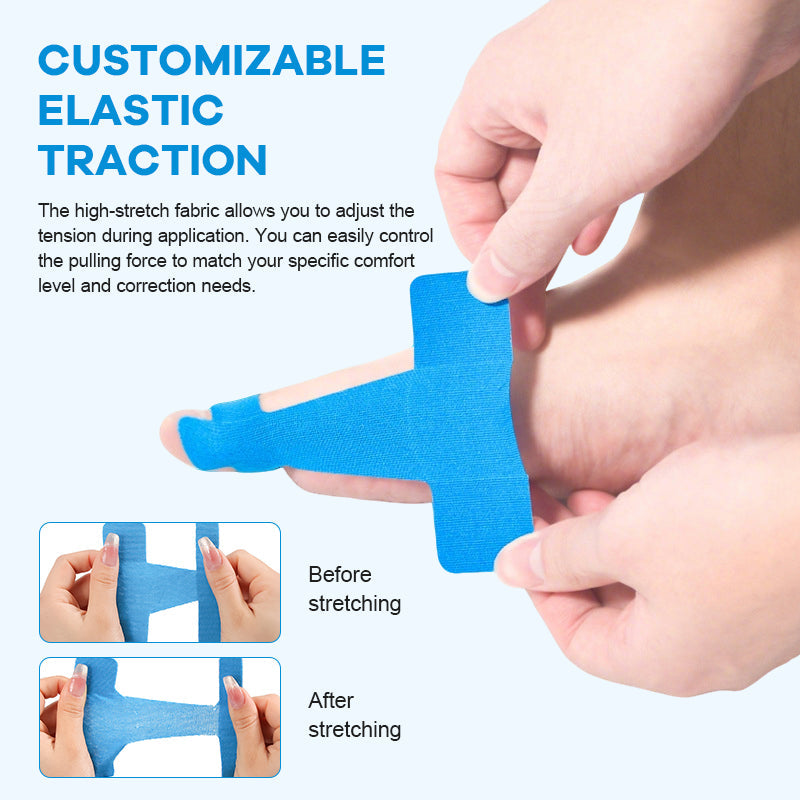 Pre-cut kinesiology tape for hallux valgus