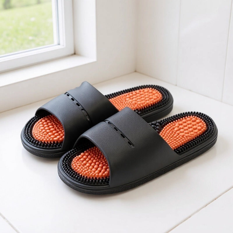 "Ouch" massage insole slippers | One-piece molded EVA, lightweight and quiet, your own foot spa at home!