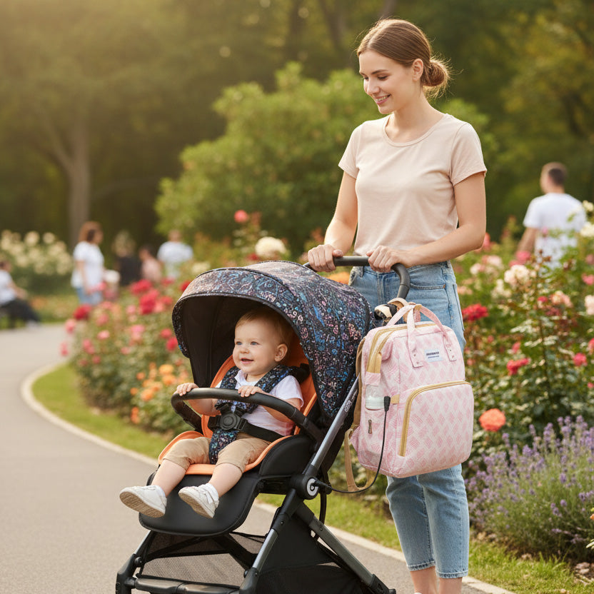 👶Mommy Diaper Bag Backpack – Large Capacity, Lightweight, Multifunctional, USB Charging, Waterproof