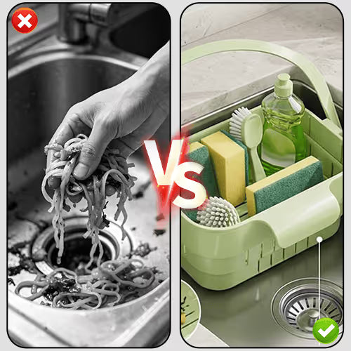 Retractable Hanging Colander – Thickened Kitchen Sink Strainer & Fruit/Vegetable Wash Basket