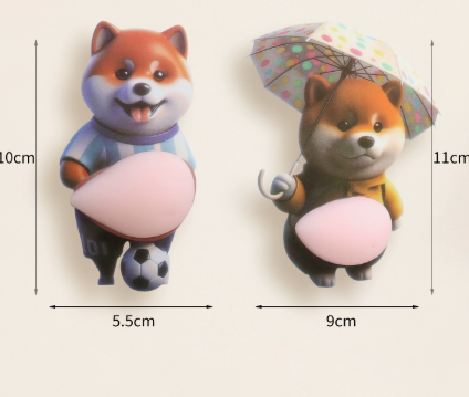 Chubby Shiba Inu & Corgi Silicone Anti-Collision Stickers – Soft Squishy Decorative Protectors