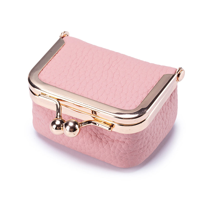 Mini jewelry box made of genuine leather