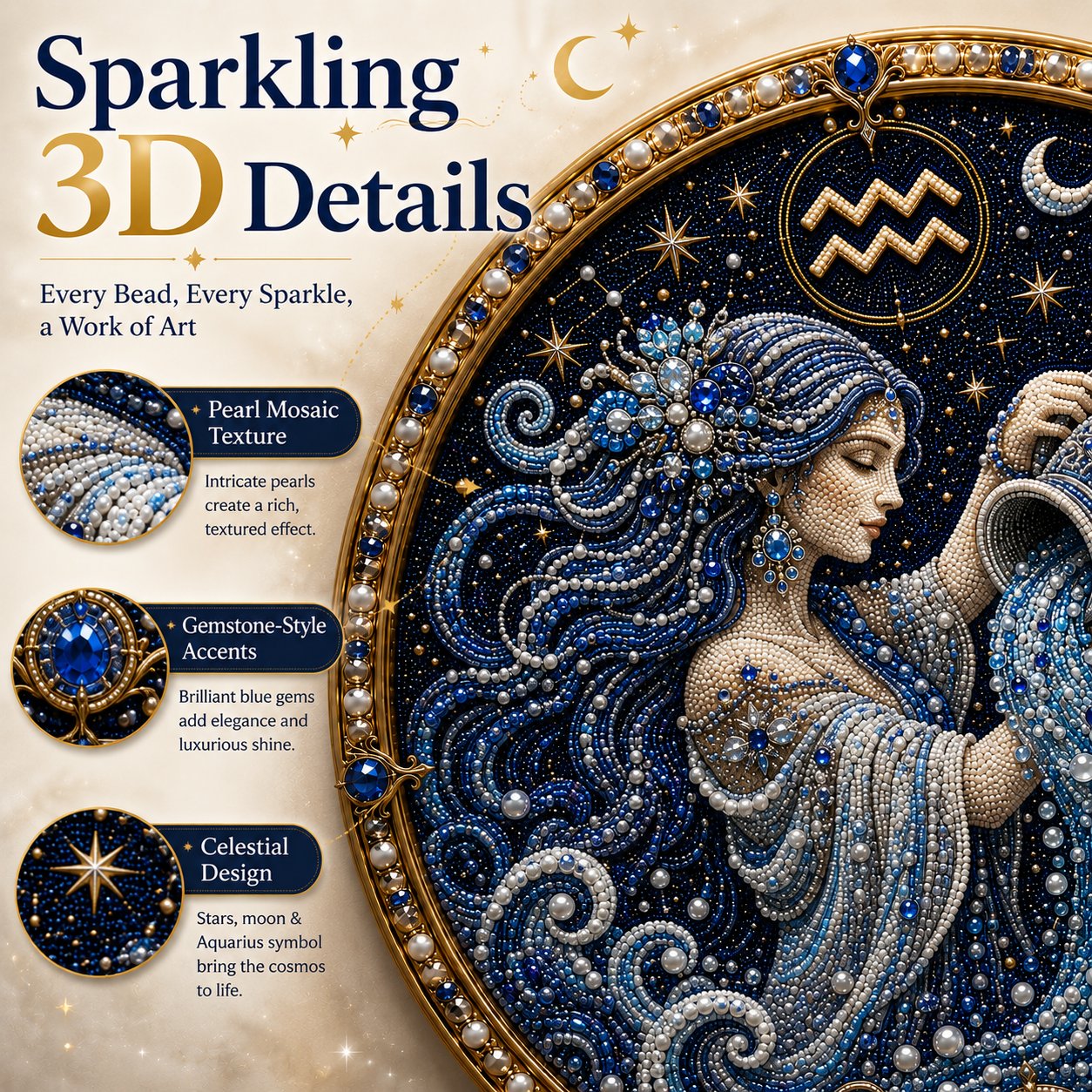 🔥 Bead art set with the 12 zodiac signs ♈🌙