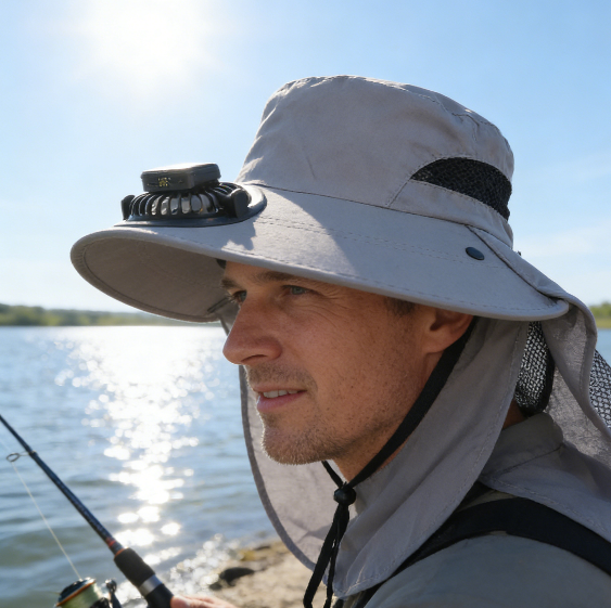 The Solar Cooling Hat | Wide Brim + Built-in Fans – Perfect for Gardening, Greenhouse, Picking & Outdoor Work