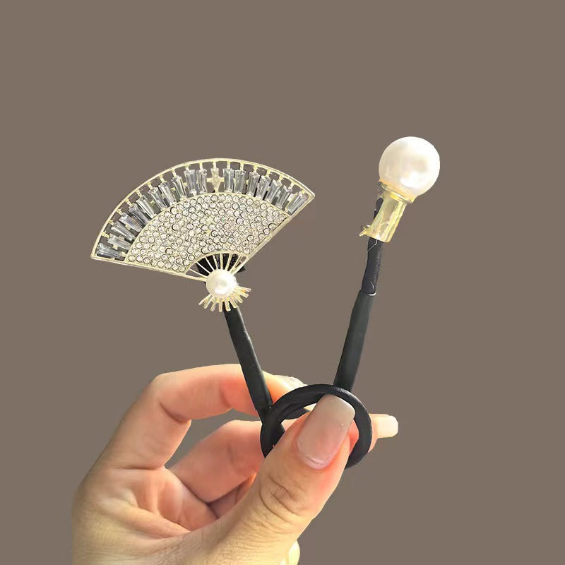 Platinum Plated Zirconia Butterfly Clip / Stylish Hair Clip