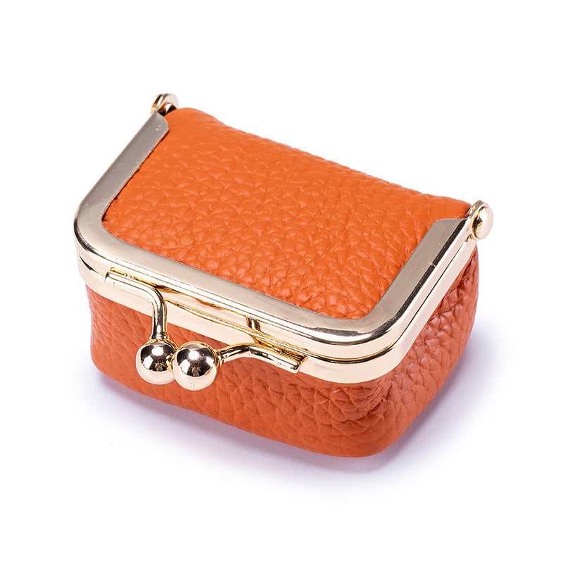 Mini jewelry box made of genuine leather